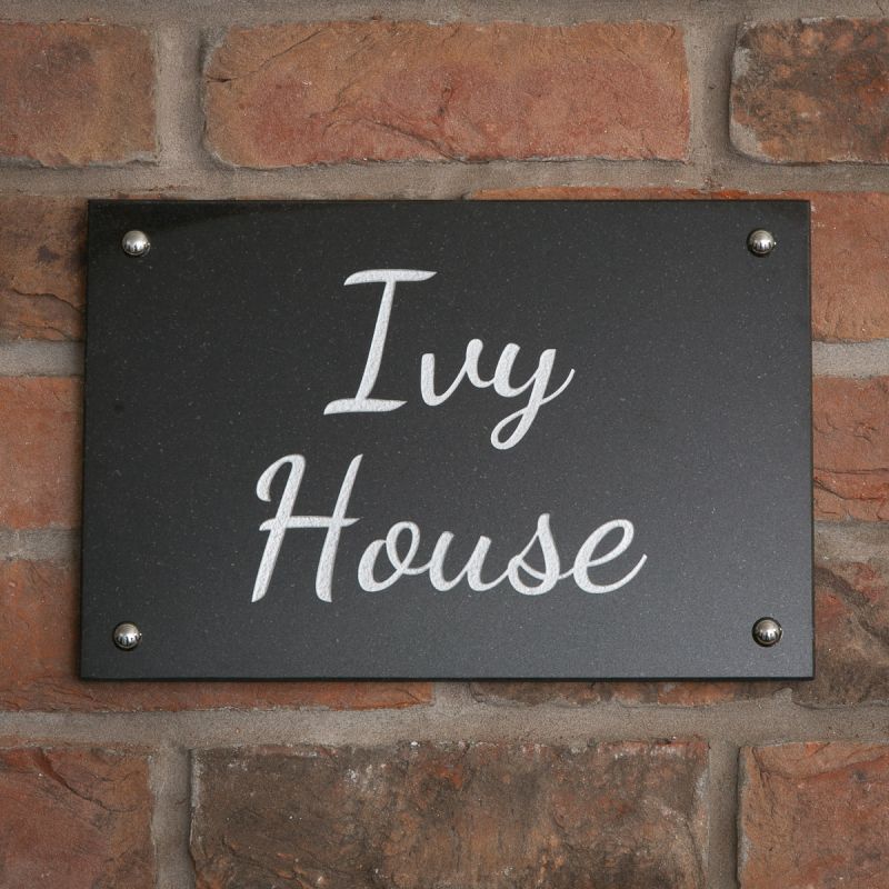 Granite 2 line House Sign 30.5 x 20cm