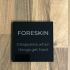 Black Glass meme coaster - Foreskin