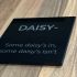 Black Glass meme coaster - Daisy