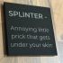 Black Glass meme coaster - Splinter