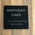 Black Glass meme coaster - Birthday cake